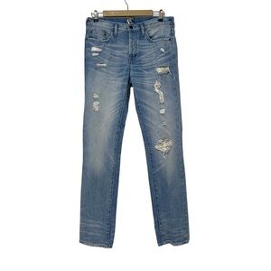 PRPS Goods & Co Size 31 Light Wash Distressed Straight Leg Jeans Streetwear Punk